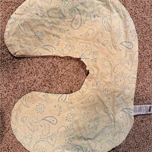 Light green and Blue Paisley Nursing Pillow Cover